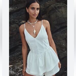 Free people talking tropical ivory top size XS